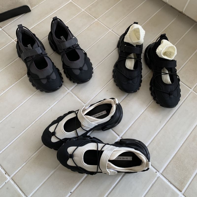 Sneakers Care - Sporty Chunky Platform Mary Jane Shoes
